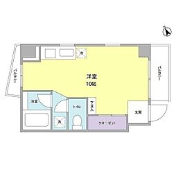 アルファT ワンルームの間取図画像