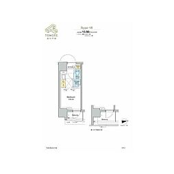 TOMORE品川中延 ワンルームの間取図画像