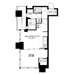 シティタワー武蔵小山タワー棟 1LDKの間取図画像