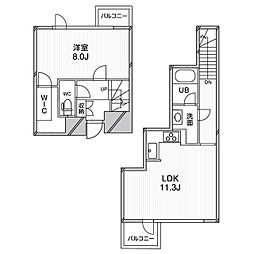 アーバンフラッツ目黒本町 1LDKの間取図画像