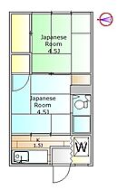 二光荘  ｜ 東京都目黒区下目黒5丁目（賃貸アパート2K・2階・23.10㎡） その2