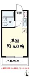 パステル小山 ワンルームの間取図画像