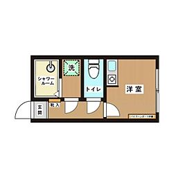 ビレッジインパート4 ワンルームの間取図画像