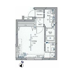 アーバイル武蔵小山 1Kの間取図画像