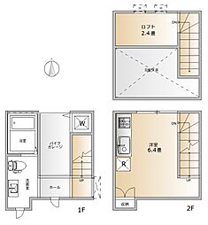 GarageTerrace目黒洗足 ワンルームの間取図画像
