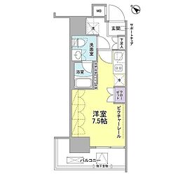 SIL西五反田 ワンルームの間取図画像