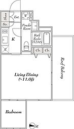 MYRIARESIDENCE南馬込 1LDKの間取図画像