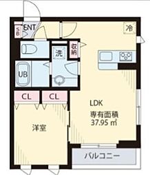 アーク大岡山 1LDKの間取図画像
