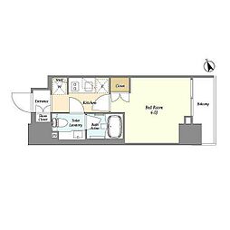 ベラスウィータ戸越 1Kの間取図画像