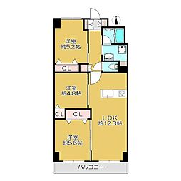 大森海岸ハウス 3LDKの間取図画像