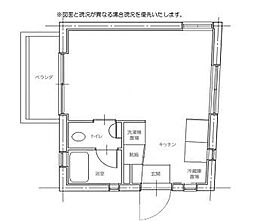 ROOMS 1Kの間取図画像