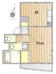 H-FLATS大井町 1DKの間取図画像
