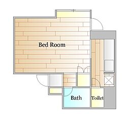目黒LFV 2階1Kの間取り