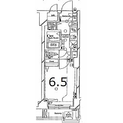 CYNTHIA　Four−D　目黒大橋 3階1Kの間取り