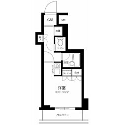 ジェイパーク青葉台弐番館 5階ワンルームの間取り