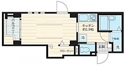 プロスペリティ赤堤 4階1Kの間取り