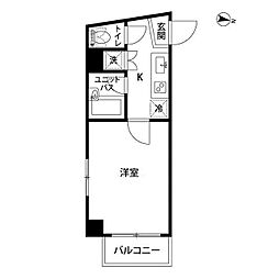 ルーブル都立大学2 1Kの間取図画像