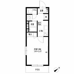 adagio 1Kの間取図画像