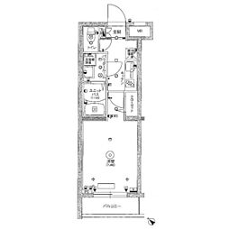 スカイコートパレス駒沢大学2 1Kの間取図画像