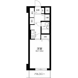 ライオンズマンション高津 1Kの間取図画像