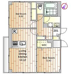 よつばテラス 2LDKの間取図画像