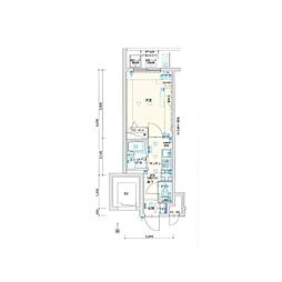 ヴェルト三軒茶屋2 1Kの間取図画像