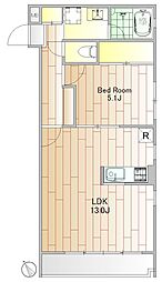 HouseK 1LDKの間取図画像
