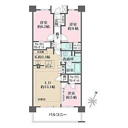 ザ・パークハウス鷺沼 3LDKの間取図画像