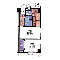 コーポ下北沢 1DKの間取図画像