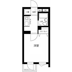 トーシンフェニックス代々木上原 1Kの間取図画像