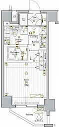 PREMIUMCUBEG駒沢大学 1Kの間取図画像