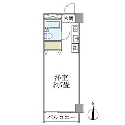 ハウスチェリー上馬 ワンルームの間取図画像