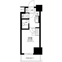 ヴェローナメグロ 1Kの間取図画像
