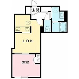 SOLACIO戸越 1LDKの間取図画像