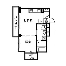 クレスト下北沢 1LDKの間取図画像