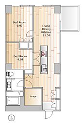 間取図画像 2SLDK