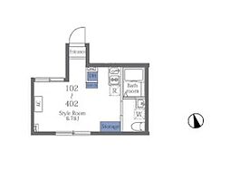 ヴァンテジオ蒲田 2階ワンルームの間取り