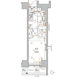 クレイシアIDZ蒲田 11階1Kの間取り