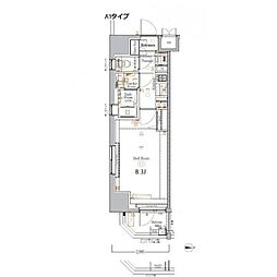 ラクラス蒲田II 9階1Kの間取り