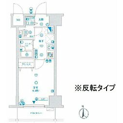 エスコート蒲田 9階1Kの間取り