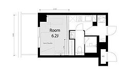 メイツ品川南 6階ワンルームの間取り