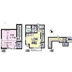 Bell-Next 1LDKの間取図画像