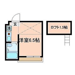 イルビラージュ蒲田 ワンルームの間取図画像