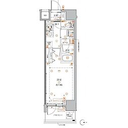 クレイシア・ヴァースクレイシアIDZ蒲田 1Kの間取図画像