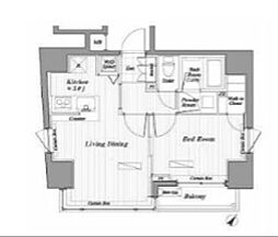 BLANCCHIC白金台 1LDKの間取図画像