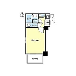 ライオンズマンション大森本町第2 1Kの間取図画像