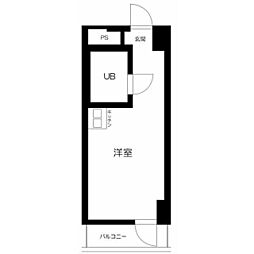 トップルーム品川 ワンルームの間取図画像