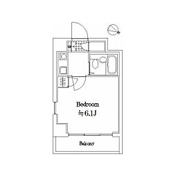 パレ・ドールアイディ大森 1Kの間取図画像