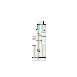 ルミエール山王 1DKの間取図画像