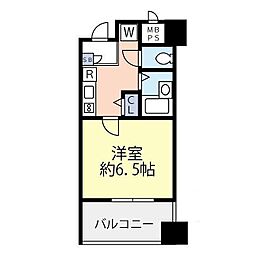 グランヴァン東品川 1Kの間取図画像